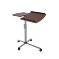 Techni Mobili Techni Mobili RTA-B003-M615 Rolling Adjustable Laptop Cart; Mahogany - 30-35 x 29.5 x 17.5 in. RTA-B003-M615